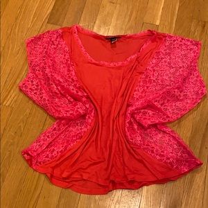 Victoria’s Secret lace poncho top pink